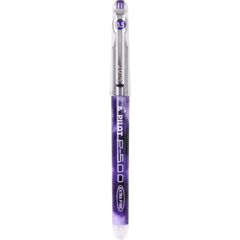 PILOT 百乐 BL-P500 拔帽中性笔 紫色 0.5mm 单支装