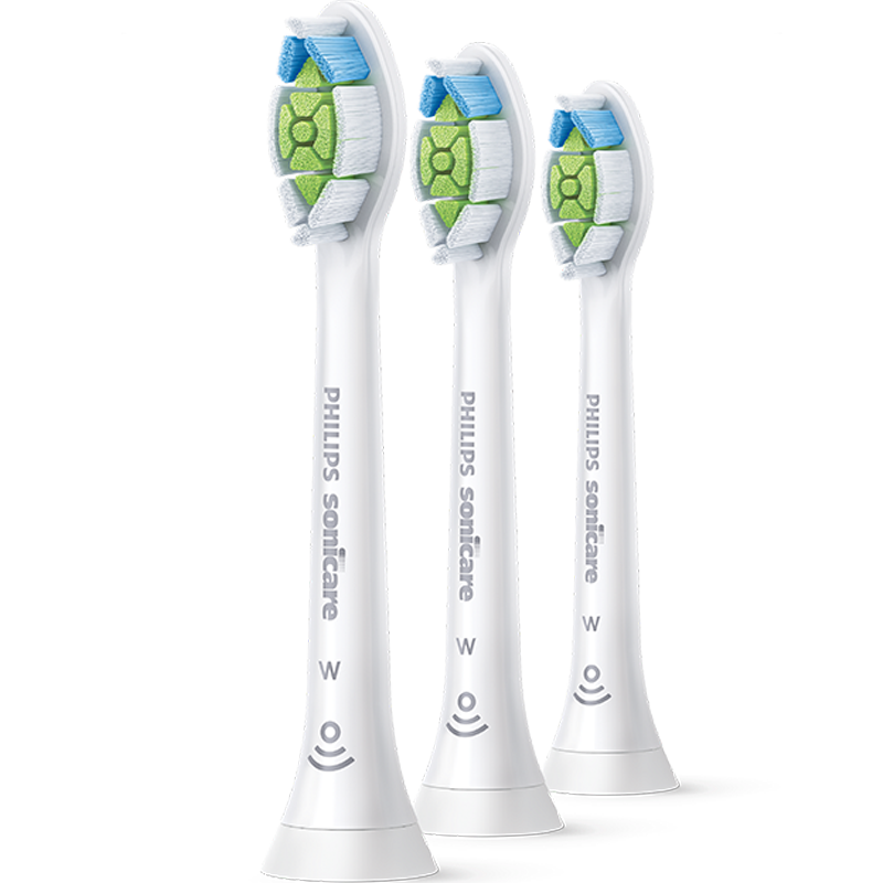 飞利浦（PHILIPS）电动牙刷头 钻石亮白型牙刷头 适配HX9352HX9362HX9332HX9372 3支 装钻石亮白HX6063/67白色