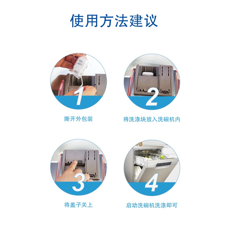西门子（SIEMENS）洗碗机洗碗块 洗碗机用洗涤块 多效合一洗碗机清洁块洗碗粉洗碗盐 博世洗碗块×1