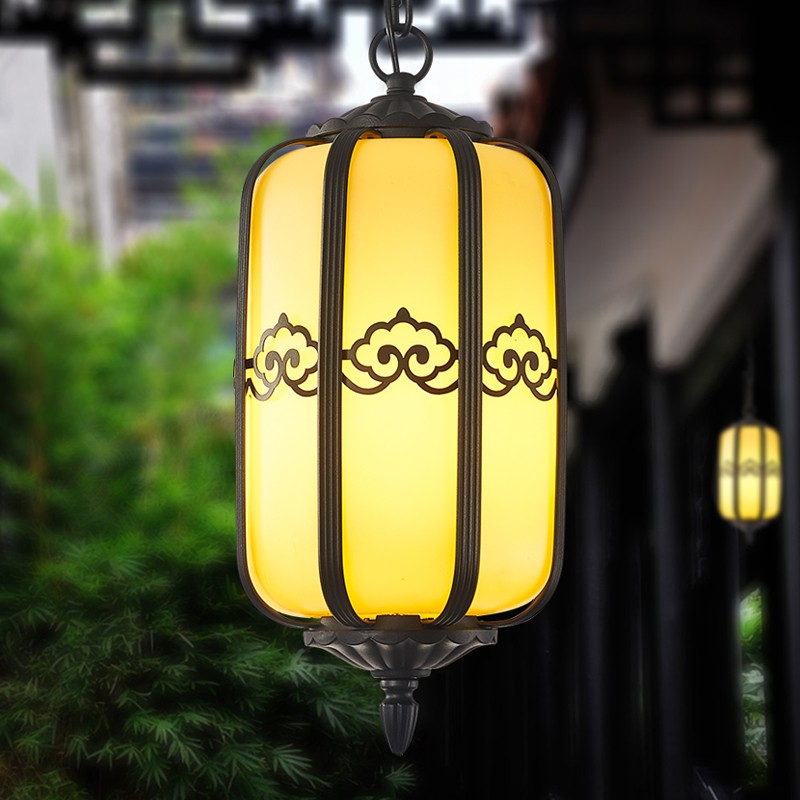聚靓灯饰 聚靓 新中式吊灯户外防水庭院创意花园走廊室外大门口别墅