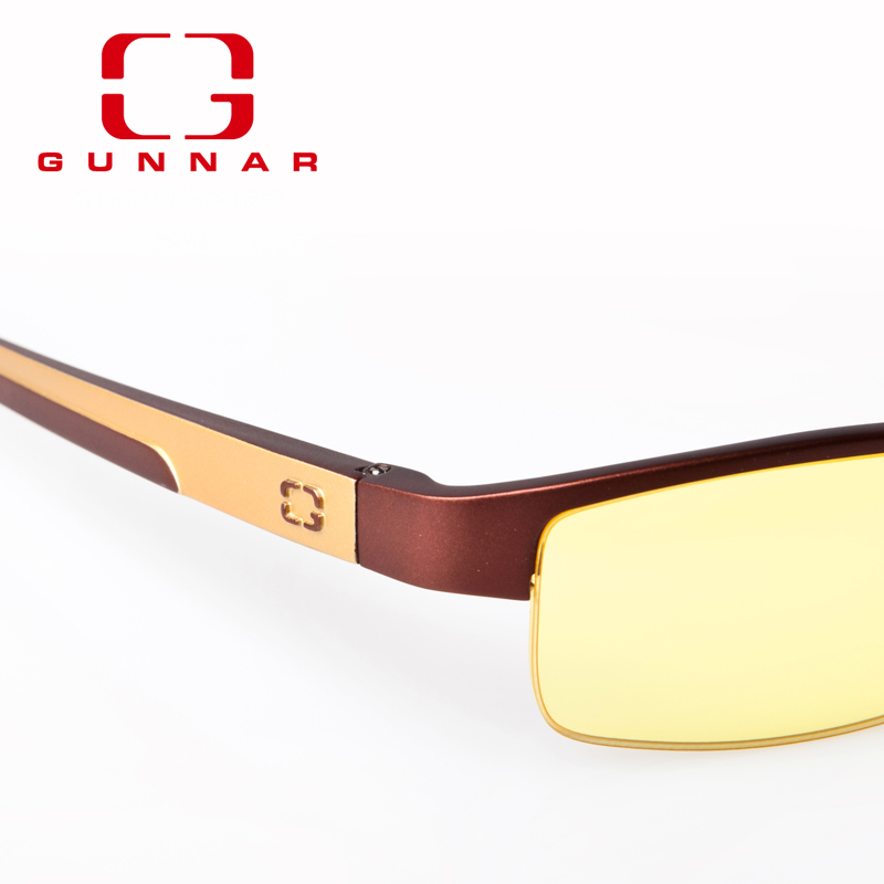GUNNAR（美国进口)防蓝光眼镜男女款防辐射商务办公电脑平光护目镜 Wing 卡其色