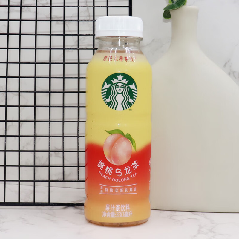 星巴克(starbucks)果汁茶饮料330ml*15瓶桃桃乌龙茶莓莓黑加仑红茶