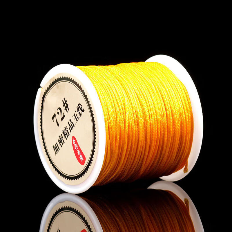 卡莱文72号玉线耐磨耐拉文玩五彩佛珠无弹力中国结男女手项链编织绳a