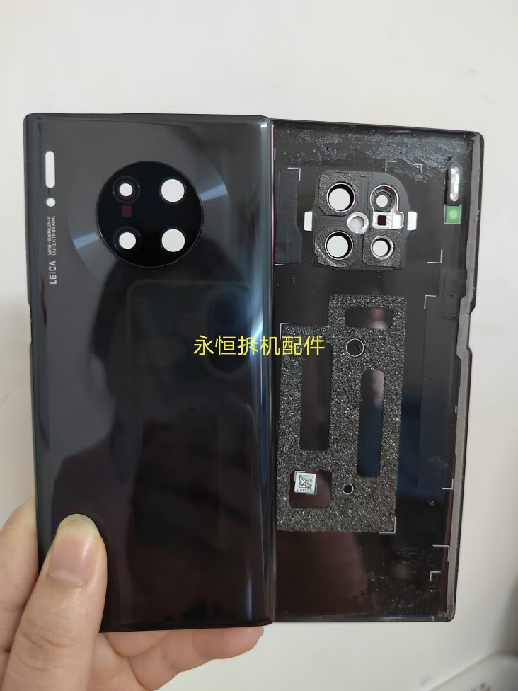 后盖mate30pro玻璃后壳手机电池盖屏4g/5g *mate30pro拆机9新(亮黑色)