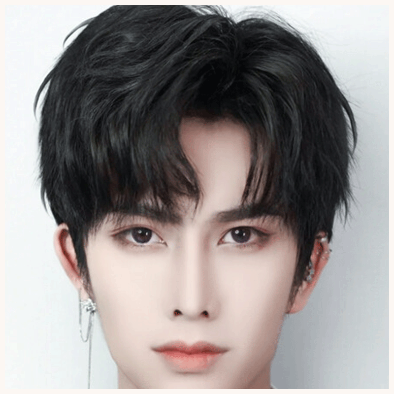 假发男短发韩版帅气男士三七分发型假发套自然日常男生网红全头套