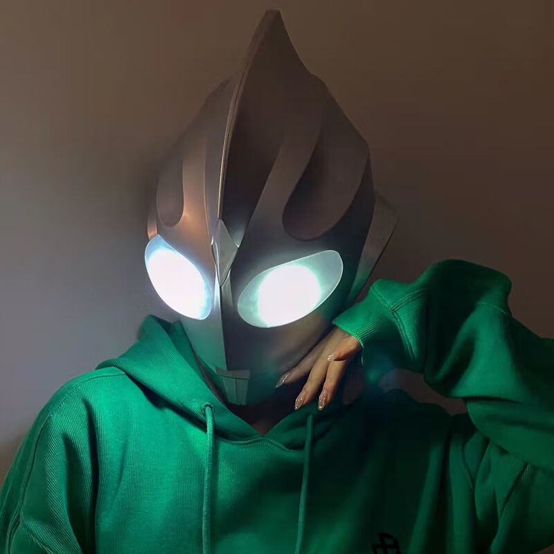 奥特曼5d仿真白光款头套 变身器 均码-头围【40