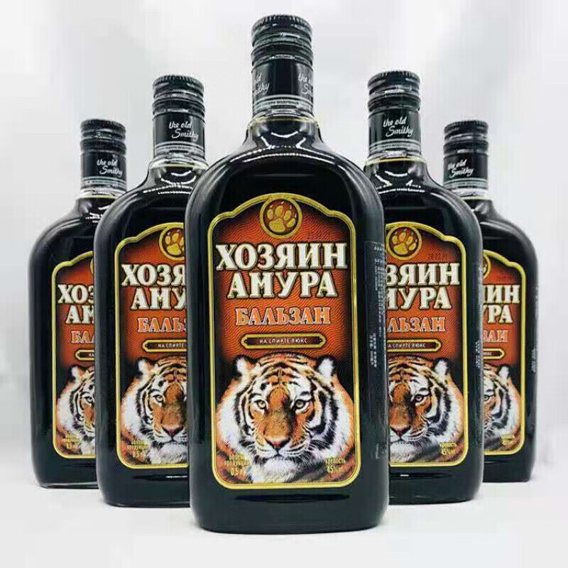 俄罗斯小虎酒阿穆尔小虎酒虎酒俄罗斯熊酒鹿酒配制滋补 阿穆尔虎500ml
