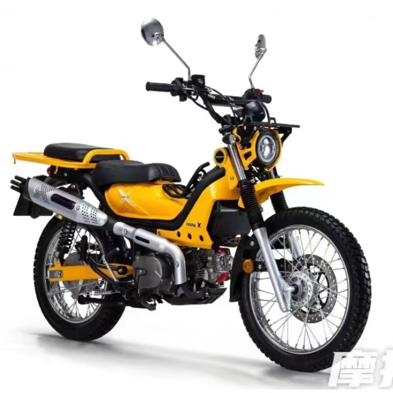 RUNTEMA現(xiàn)貨重慶嘉陵穿越版二代摩托車CoCo cross -125X彎梁旅行越野跑山 黃色