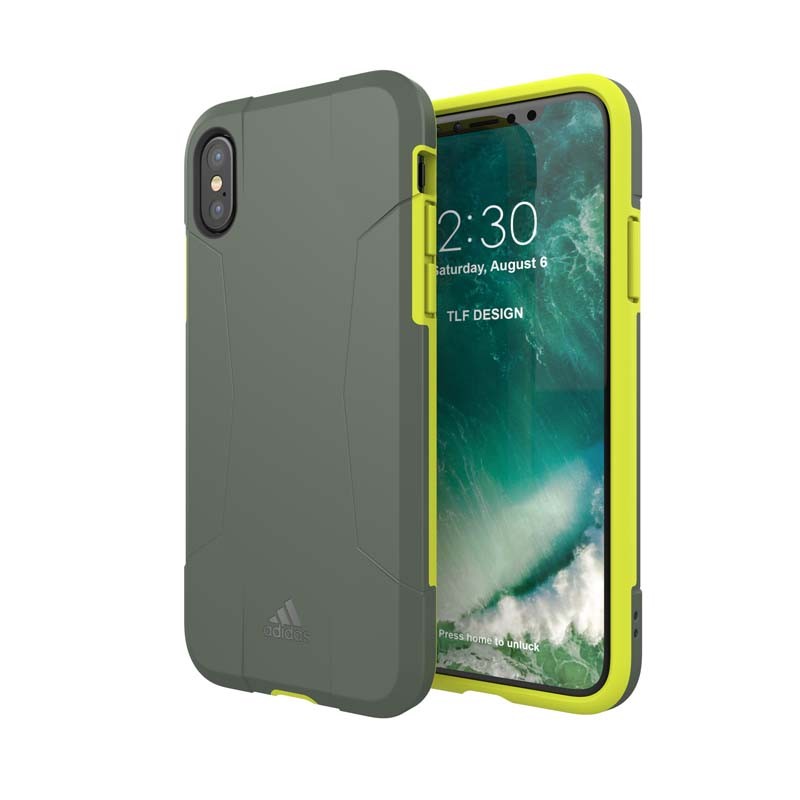 阿迪达斯adidas苹果iPhone X/Xs 5.8英寸手机壳保护套 荧光黄 iphoneX/Xs