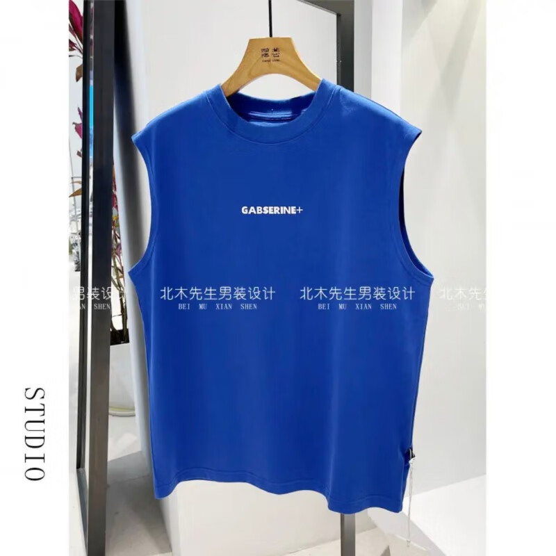 【抖音同款】 北木先生服饰2022夏款字母无袖背心短袖港风上衣 橦华