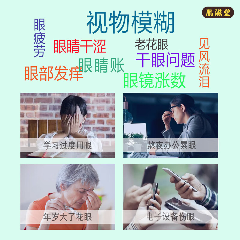 胤滋堂护眼贴古方眼宝眼贴缓解眼疲劳干涩成人儿童叶黄素视力穴位护眼宝 三盒装(初级装-21天量)