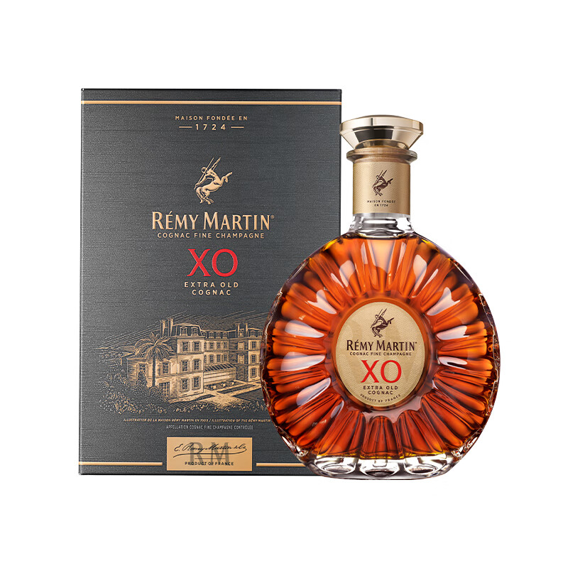 人头马（Rémy Martin）洋酒 X.O优质香槟区干邑白兰地 700ml