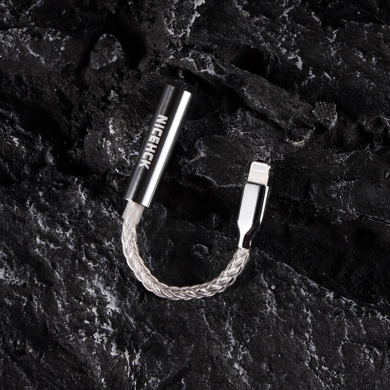 NICEHCK转接线适用于苹果Lightning安卓TypeC原道HiFi小尾巴DAC转接头解码耳放 Type-C转4.4mm 8股纯银