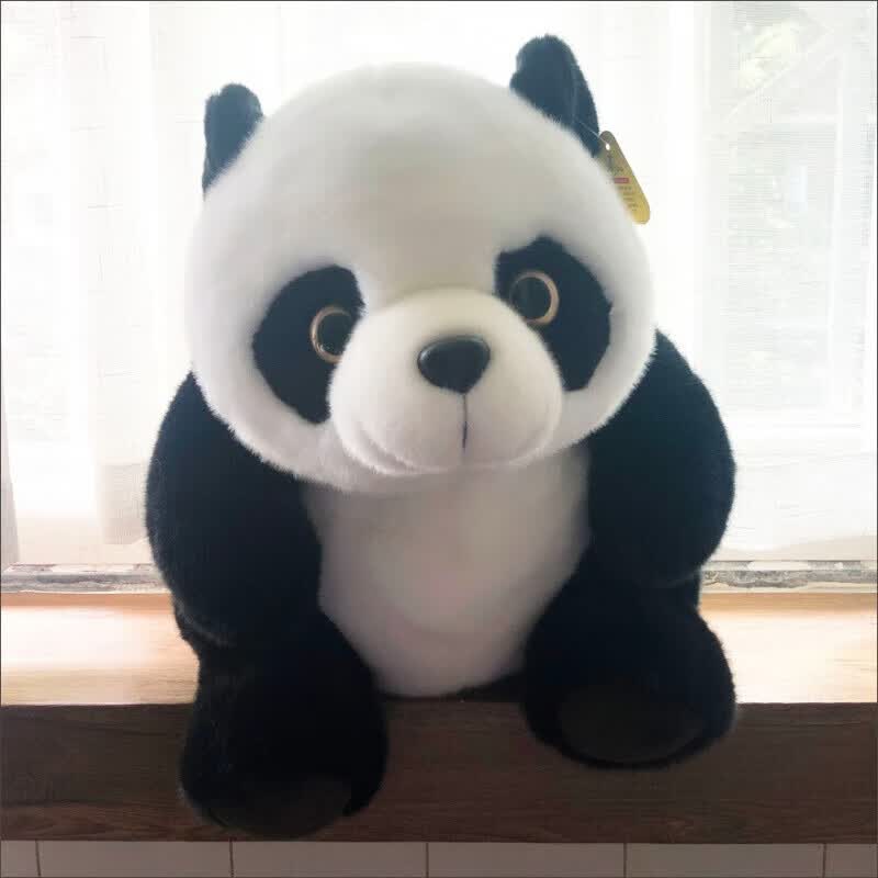 璐念熊猫基地纪念品玩偶成都机场毛绒玩具摇头仿真公仔新年礼物 摇头熊猫玩偶 20cm怎么看?