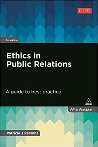 预订ethics in public relations: a guide to best prac