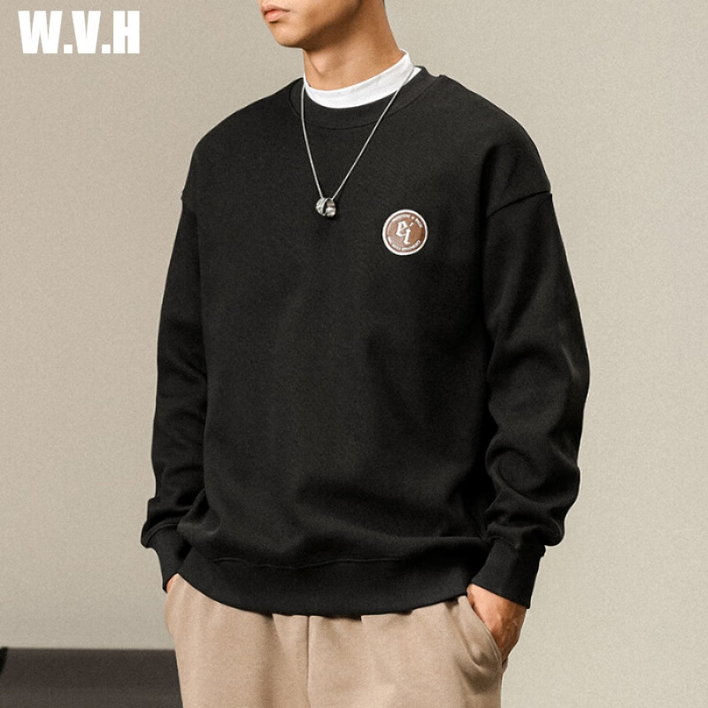 wvh品牌男装新款卫衣款宽松男 黑色 m