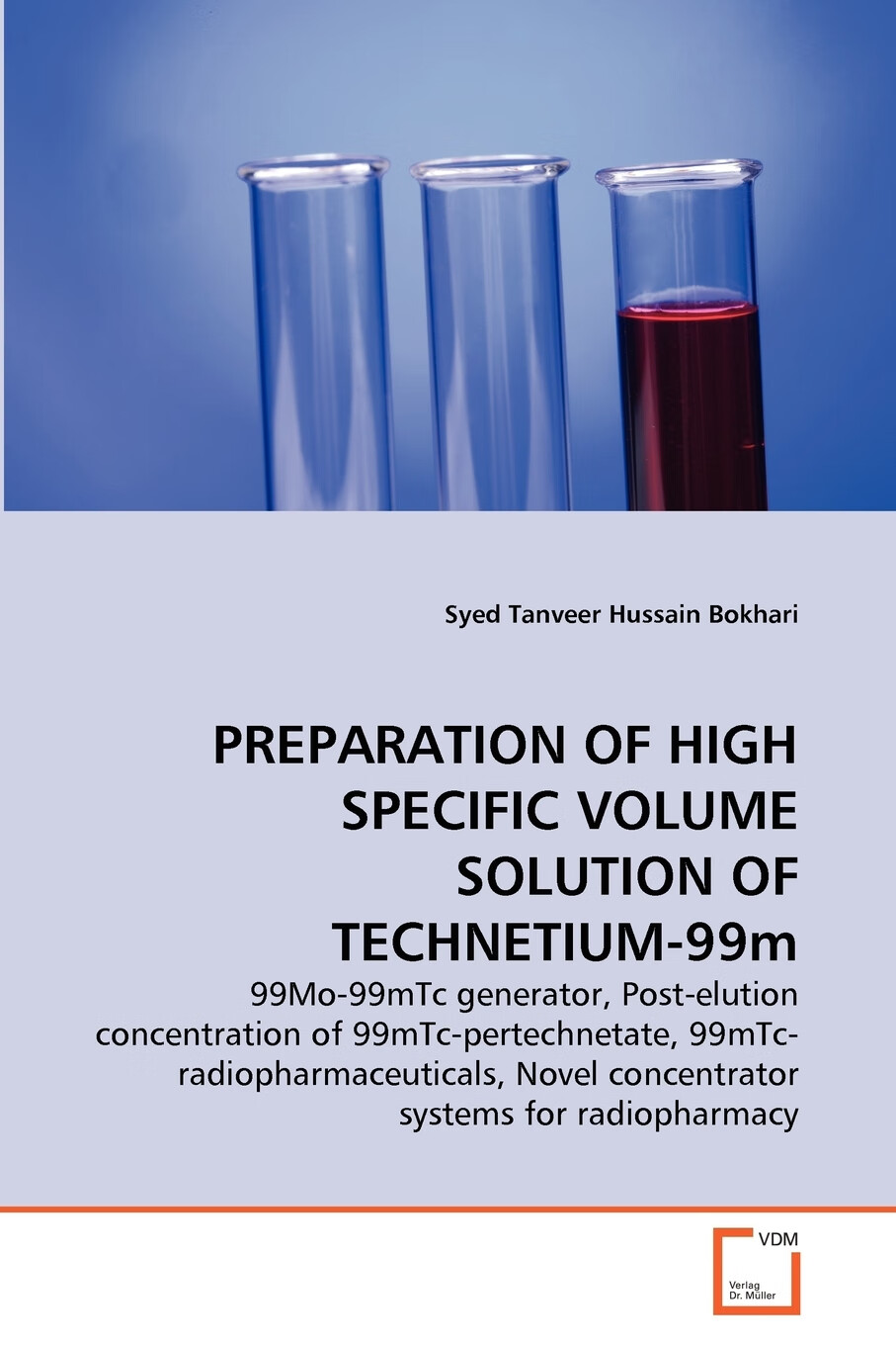 preparation of high specific volume solution of technetium-99m