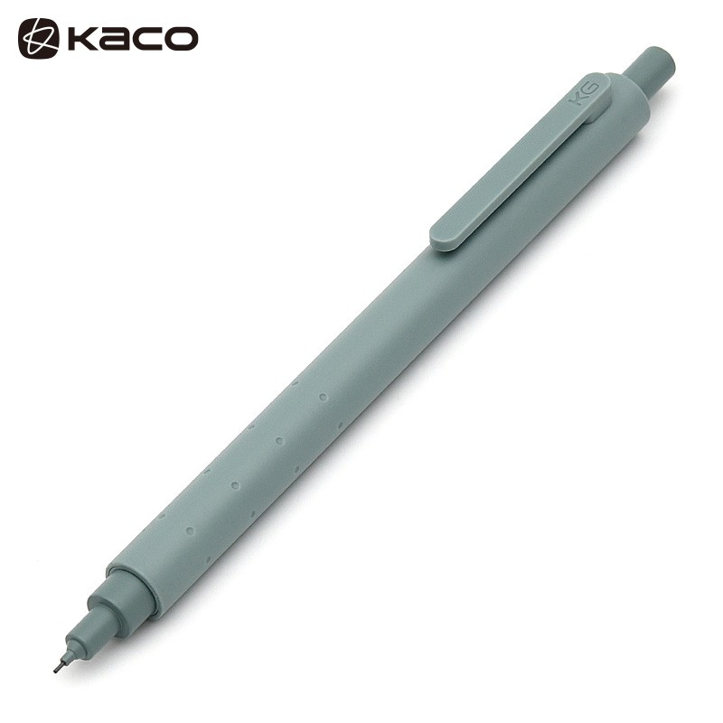 KACO 菁点 自动铅笔0.5金属机芯财务办公设计绘图简约素描不断铅学生考试用笔 薄荷灰（苍色）