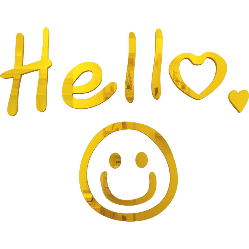 卡贝伯爵hello英文字母墙贴纸自粘可爱笑脸客厅卧室背景墙面装饰房间