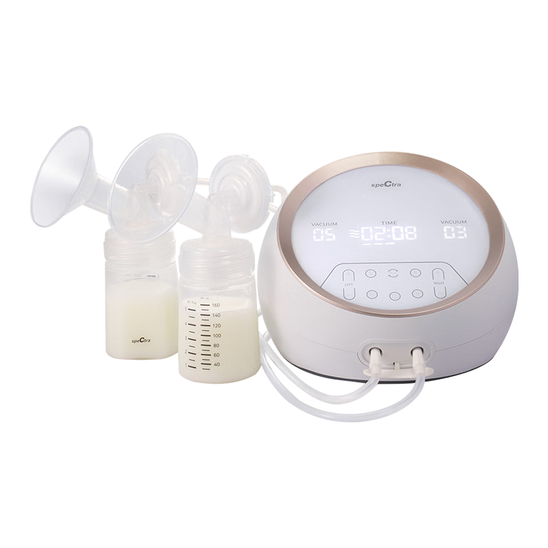 貝瑞克（spectra）大貝貝 電動(dòng)吸奶器升級雙電機DS雙邊舒適泌乳吸乳器吸力15檔可調 (插電使用)雙邊配件24mm