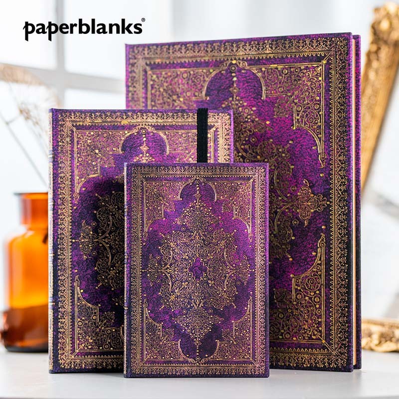 paperblanks佩兰克笔记本冬至之星系列小记事本日记本手账手帐本学习大学生复古文艺文具礼物闪钻 【硬壳绑带款】闪钻/大本/空白