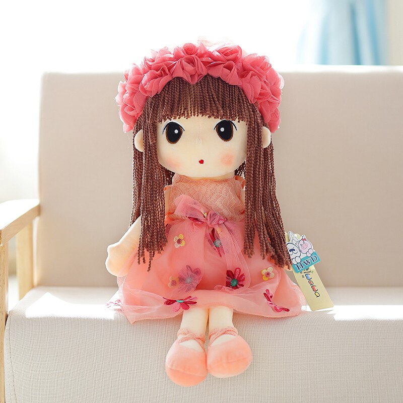布娃娃菲儿公仔毛绒玩具小女孩玩偶布偶儿童生日礼物 花仙子菲儿粉色