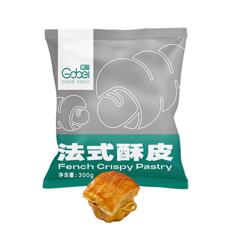 Gobei 高贝 法式酥皮50g*6片 冷冻半成品烘焙原料  拿破仑蛋糕 千层酥