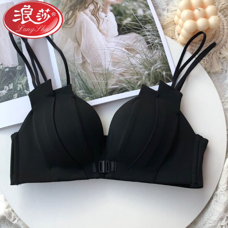 品牌文胸新款性感收副乳防下垂厚文胸前扣美背小胸聚拢内衣女套装