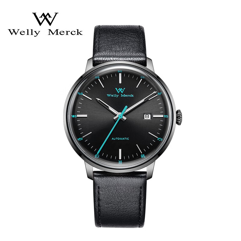 welly merck(威利·默克)wm品牌手表男全自动机械表男表商务夜光男士