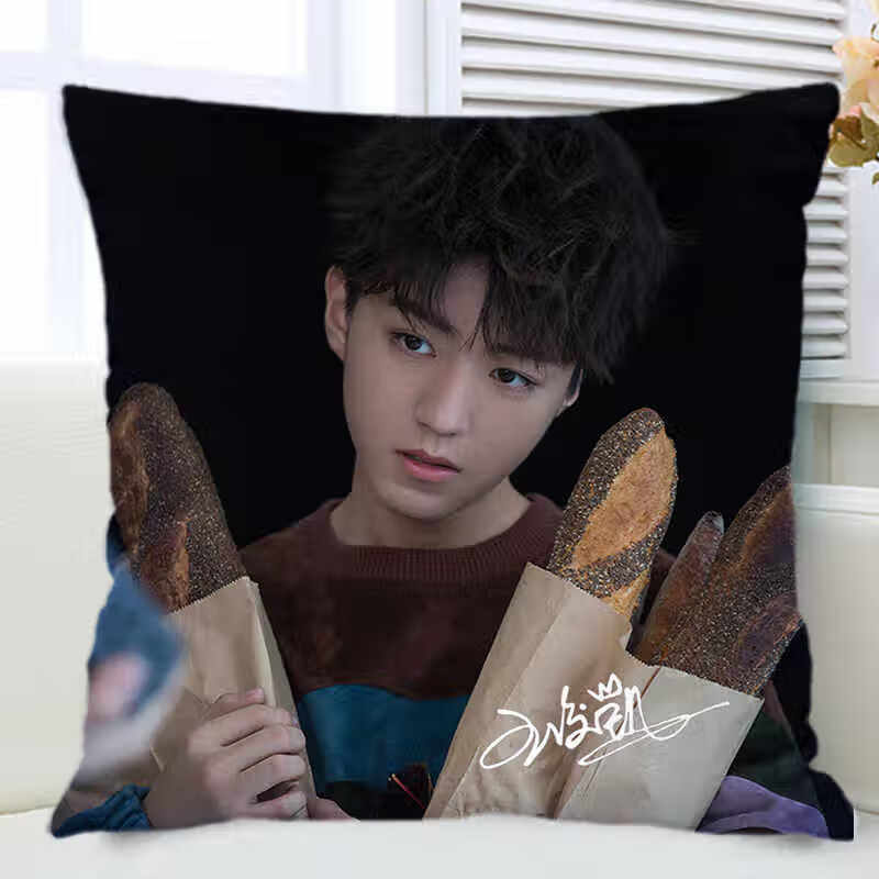 王俊凯抱枕定制diy来图定做真人照片生日礼物tfboys双面枕头靠垫 12