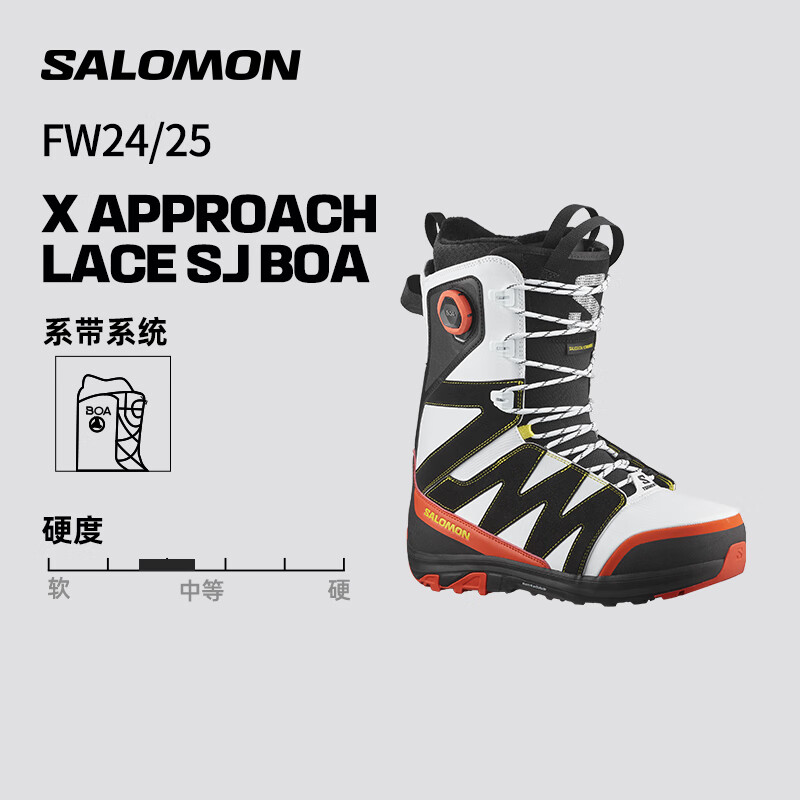 萨洛蒙（Salomon）24-25雪季户外滑雪单板雪鞋X APPROACH LACE SJ BOA L47580900 26