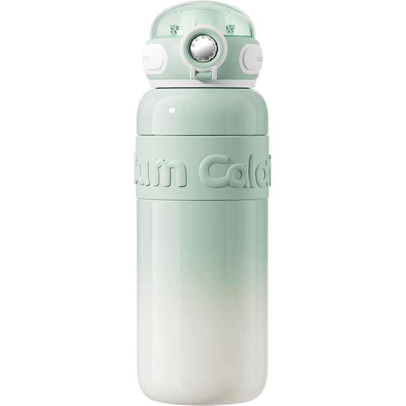 JEKO&JEKO学生保温杯女士大容量316不锈钢吸管水杯儿童高颜值 800mL 薄荷绿