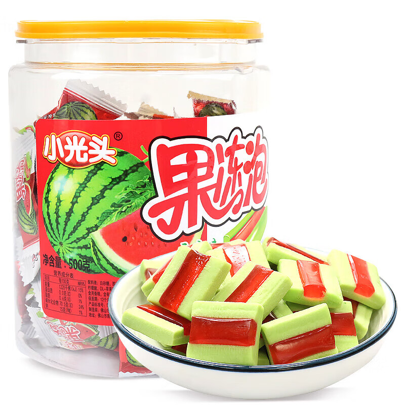 小样(xiaoyang)西瓜果冻泡泡糖儿童夹心口香糖8090后怀旧儿时糖果零食