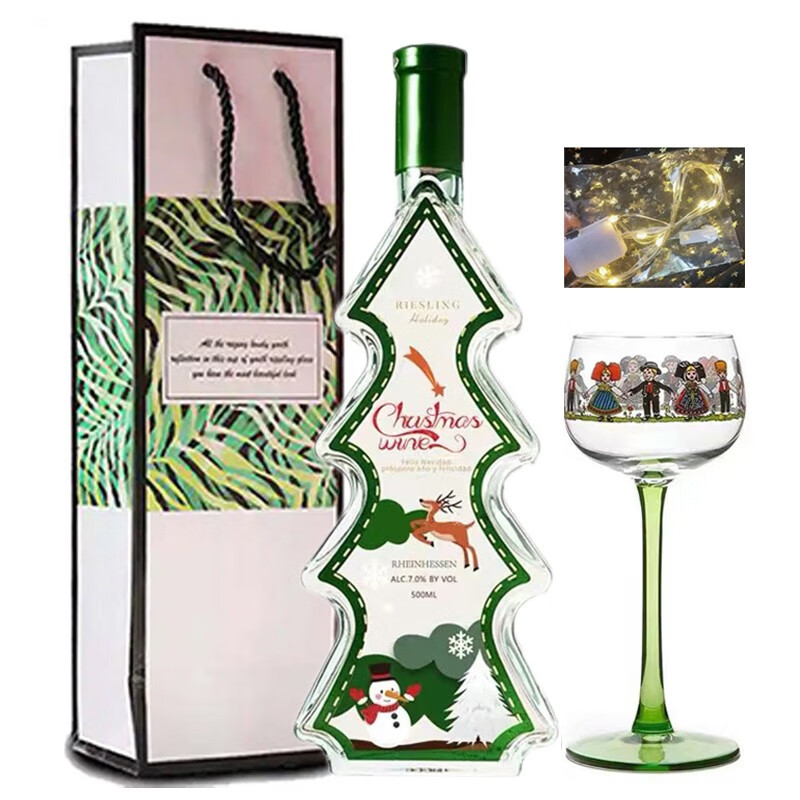 慕月(amormoon)经典圣诞树造型 圣诞树甜白葡萄酒送礼酒甜酒女生微醺