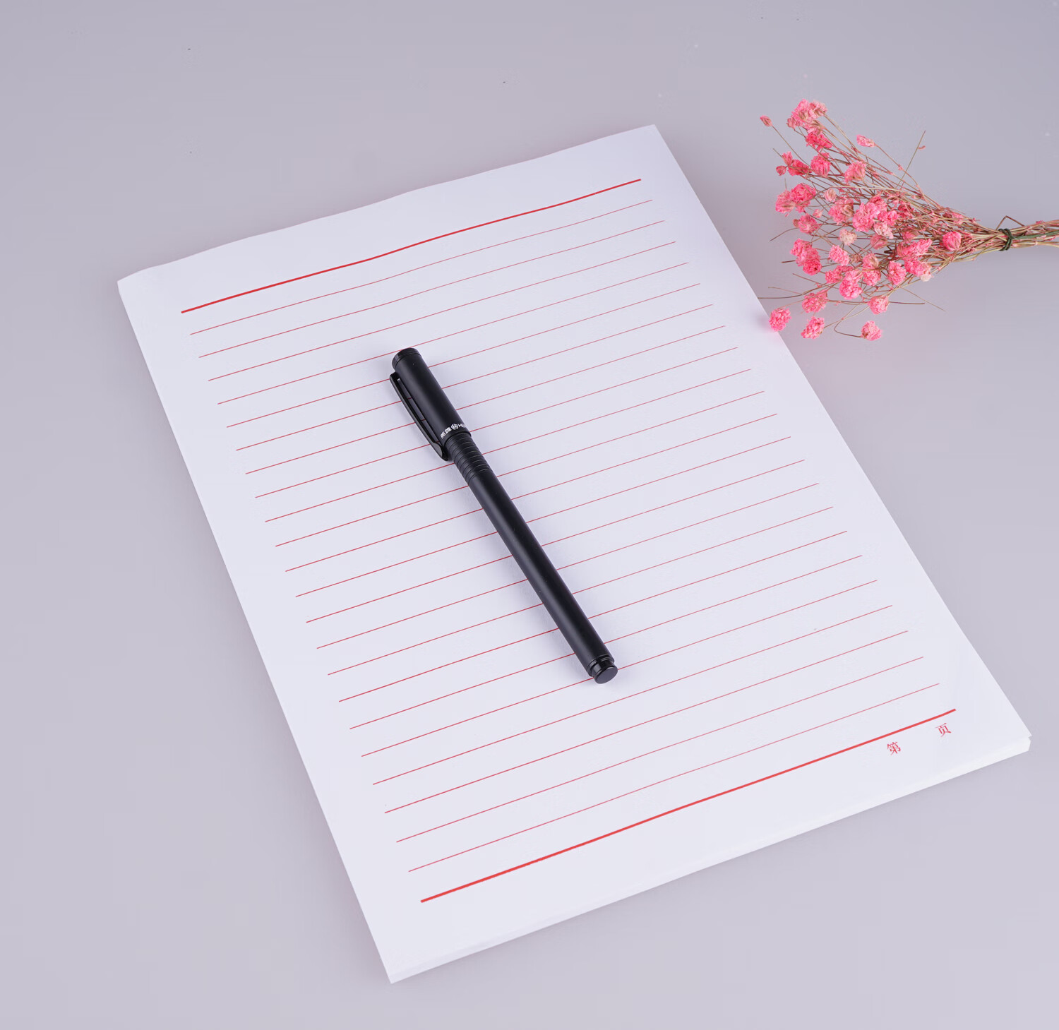 仁印入党专用申请纸 a4红色精品加厚信纸本书专用纸材料纸文稿纸 2本