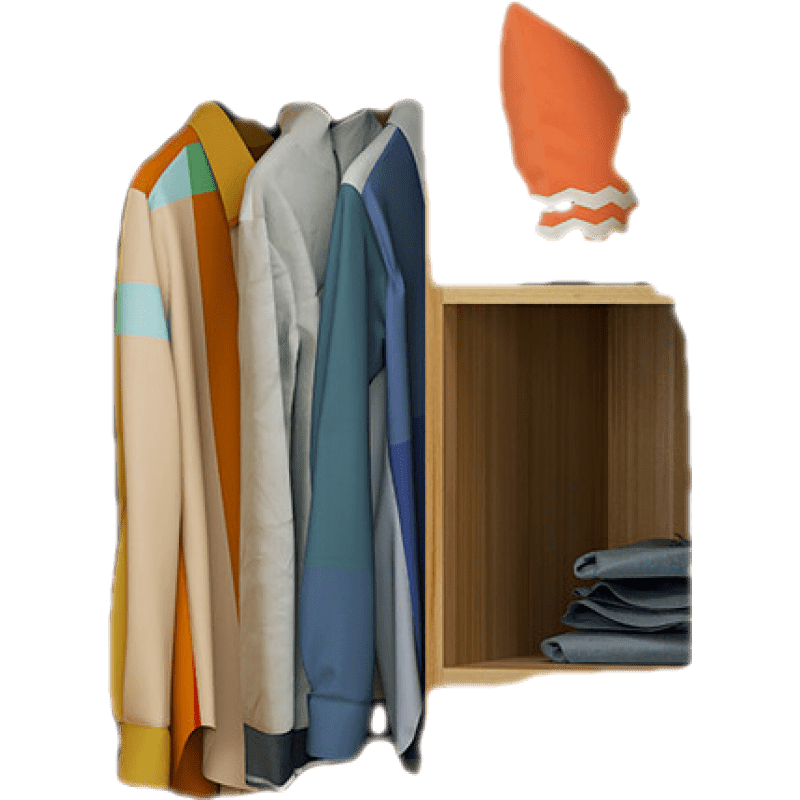 衣柜现代简约实木质出租房家用卧室组装挂衣橱简易收纳小柜子 两门柜120高80宽40深【浅胡桃】 2门  需自行组装