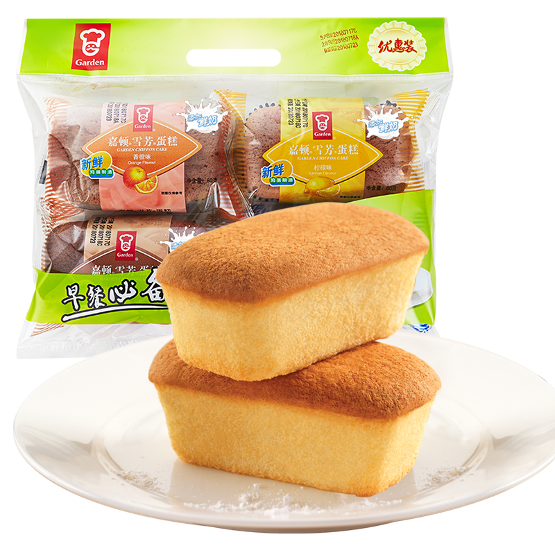 嘉顿雪芳蛋糕组合口味（柠檬味+香橙味+巧克力味+芝士味）240g/袋