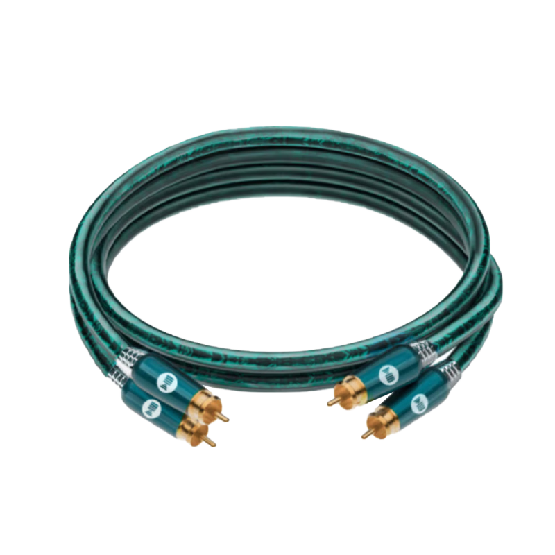 開博爾（Kaiboer） RCA音頻線鍍銀發(fā)燒雙蓮花頭 無損音質(zhì)傳輸線電腦 電視接音響箱功放線 祖母綠 鍍銀發(fā)燒RCA線 0.5米（2條裝）