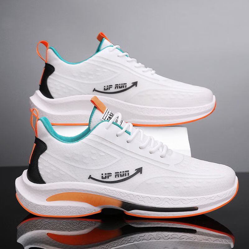 勒足中考体育跑步鞋50米专用鞋中学生轻便动男鞋夏季白鞋男士网面透气