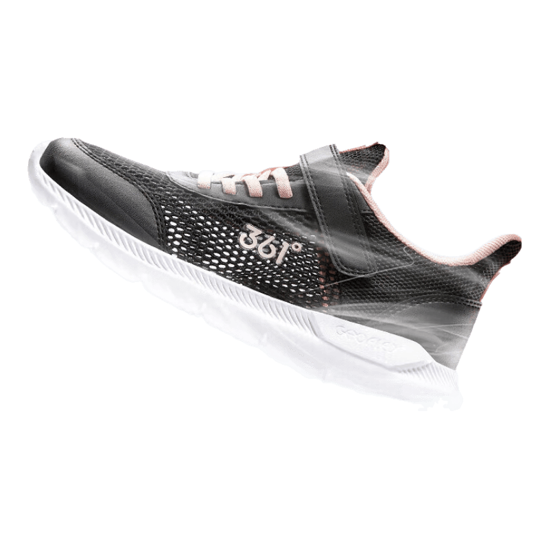 361°儿童运动鞋跑鞋2026夏季男女童3-12岁轻便大网孔跑鞋黑33