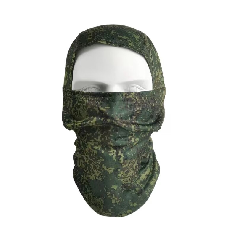 防晒头套防尘防风沙围脖套战术骑行透气全脸防护头罩 俄军迷彩-头套