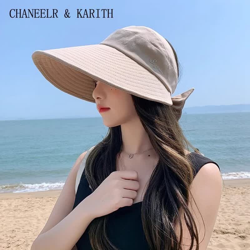 CHANEELR & KARITH防晒帽遮阳帽子女2026新款户外休闲遮阳防晒防紫外线百搭款太阳帽 卡其