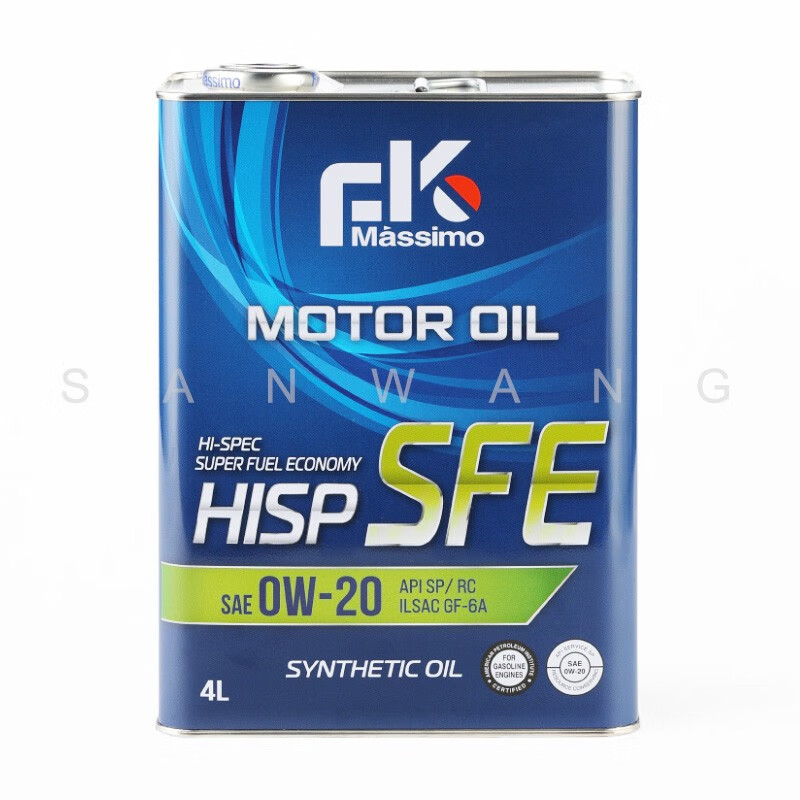 fk massimo(hisp-sfe)日本原装进口铁罐0w-20全合成机油 sp级 4l装 0w