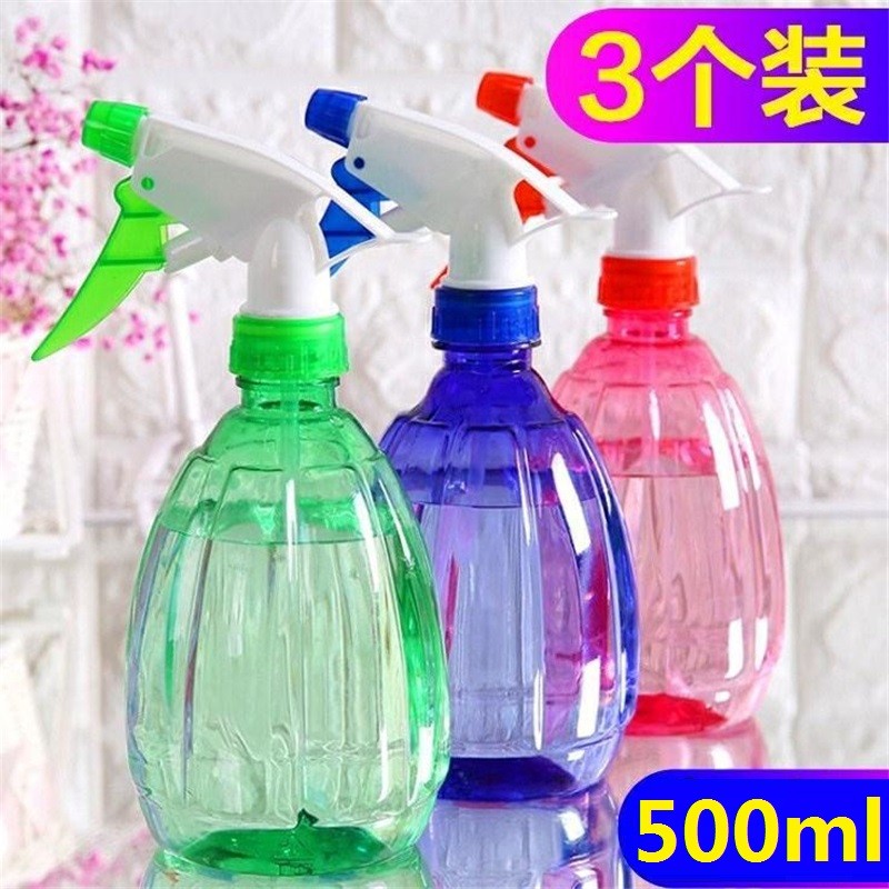 萨夫百德30-500ml 喷雾瓶喷壶分装瓶透明手压式喷瓶雾化便携 大容量500ml 3个装