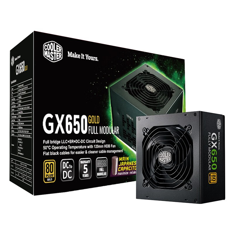 ��������(CoolerMaster)GX 650W ���Ƶ�Դ ����ȫģ���Դ750W/֧��˫CPU/��ϵ������850W���Ե�Դ GX650��ɫ