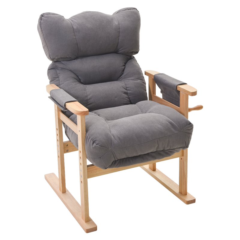 积木部落 懒人沙发家用靠背电脑椅沙发懒人休闲椅学习办公椅电竞椅游戏椅子老板椅可躺升降 加厚款橙色(垂直木腿)【科技布】