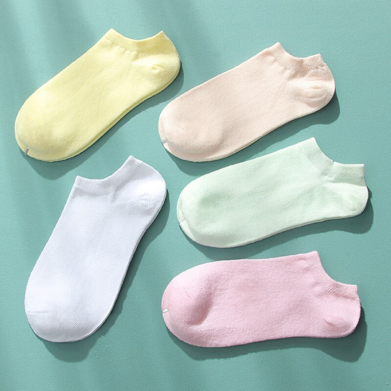 轻奢潮牌袜子女短袜浅口夏季薄款船袜隐形低帮短筒运动学生白黑纯色潮
