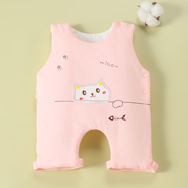 承承鹿婴幼儿婴儿纯棉肚兜加棉男女肚脐宝宝秋冬保暖连体加厚秋连腿