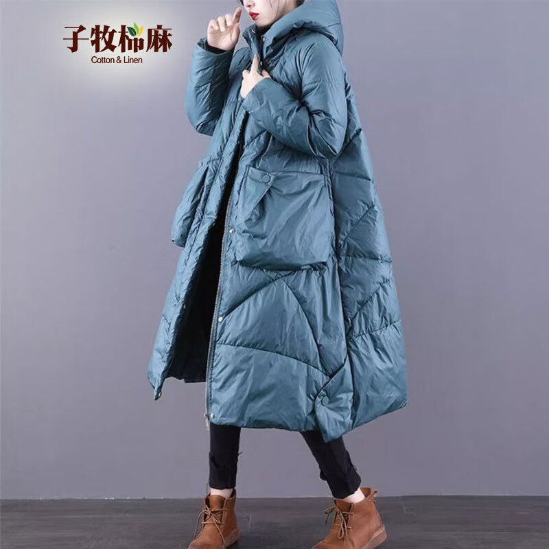 ��������2024��װ Ů���տ��������ᱡ������������������ů�޷�����3195 ī��ɫ ���루����135���ڣ�