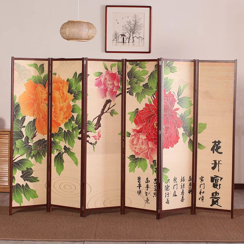生态宜家官方直销折叠屏风中式移动隔断客厅卧室遮挡家用玄 款式1 150